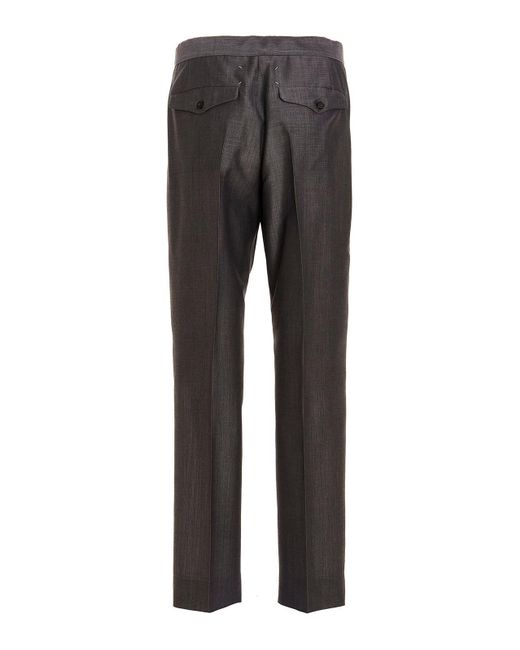 Maison Margiela Gray Double Front Pleat Pants for men