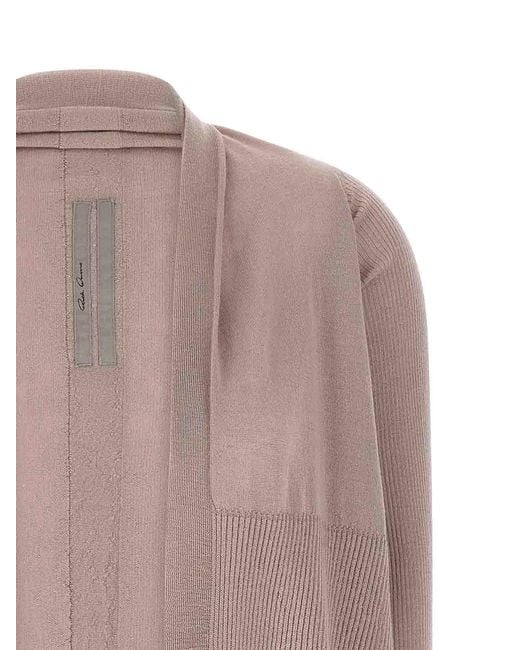 Rick Owens Pink Medium Wrap' Cardigan
