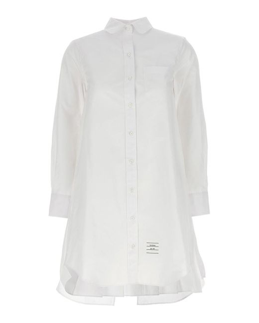 Thom Browne White Shirt Dress Dresses