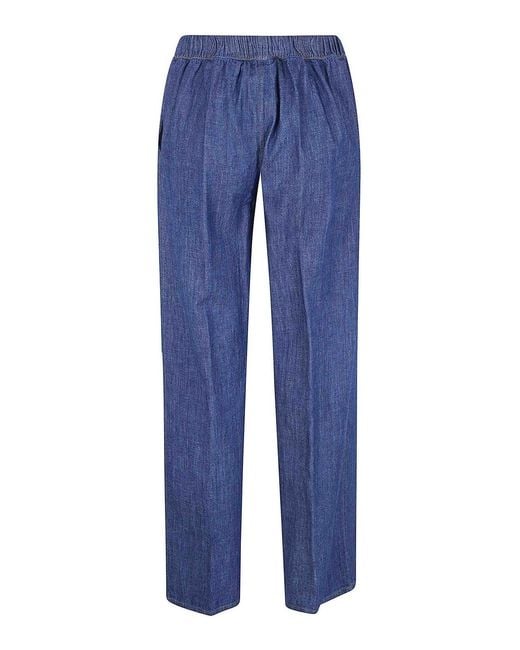 Whyci Blue Straight Trousers