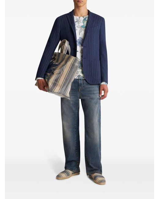 Etro Blue Blazer for men