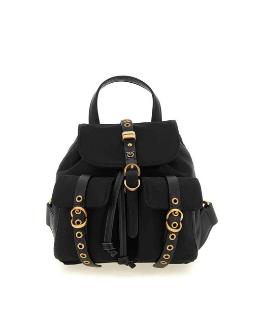 Pinko Black Mini Backpack