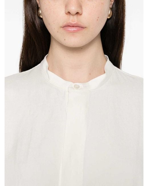 Studio Nicholson White Karst Linen Blend Shirt