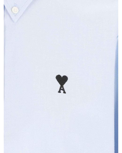 AMI Blue De Cur Cotton Shirt