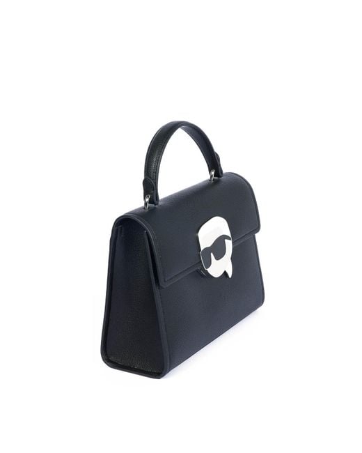 Karl Lagerfeld Blue Ikon Grainy Crossbody