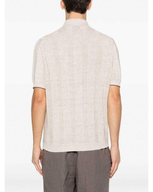 Brunello Cucinelli White Short Sleeve Shirt for men