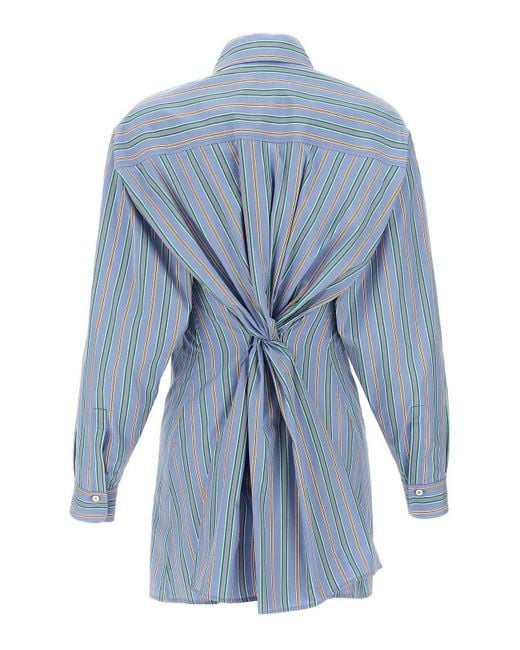 Etro Blue Striped Shirt