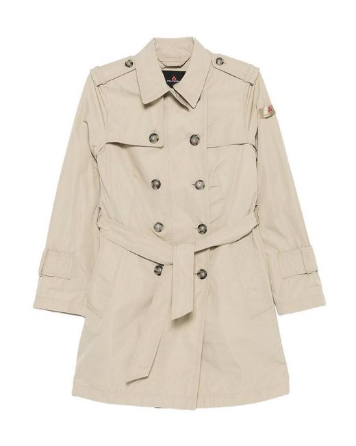 Peuterey Natural Knude Double-Breasted Trench Coat