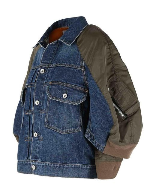 Sacai Blue Cotton Denim Jacket
