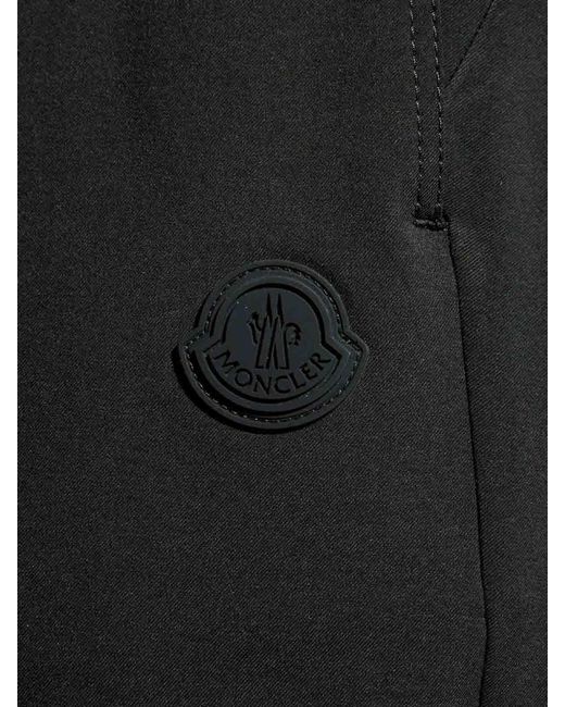 Moncler Black Classic Fit Trousers for men