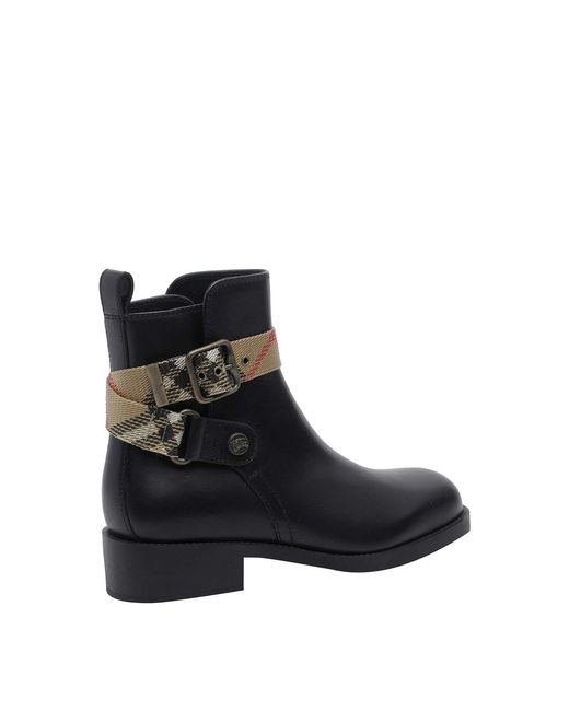 Burberry Black Huntley Booties