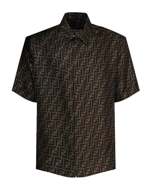 Fendi Black Silk Shirt for men
