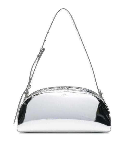 A.P.C. White Sac Porté Épaule Demi-Lune
