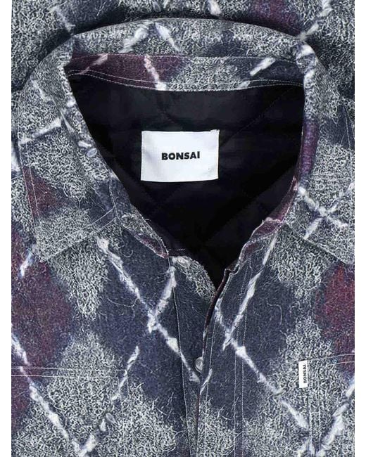 Bonsai Blue Diamond Shirt Jacket for men