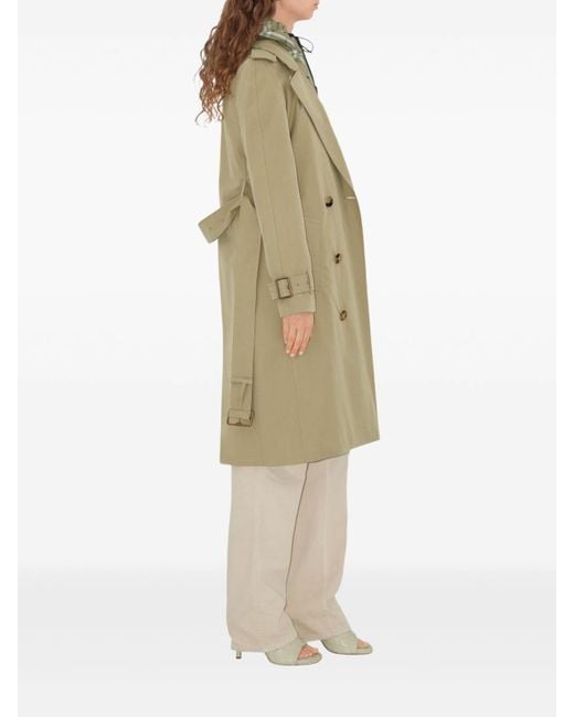 Burberry Natural Gabardine Long Trench Coat