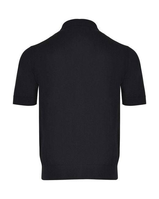 FILIPPO DE LAURENTIIS Black Polo Shirt for men
