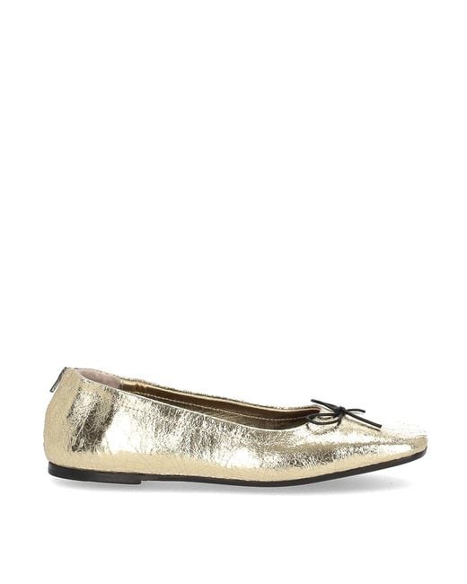 Golden Goose Deluxe Brand Natural Amy With Zip Laminated Wrinkled Leather Upper