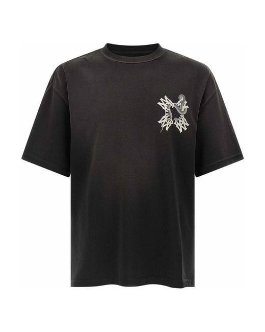 Amiri Black Ma Quad Snake T-Shirt for men