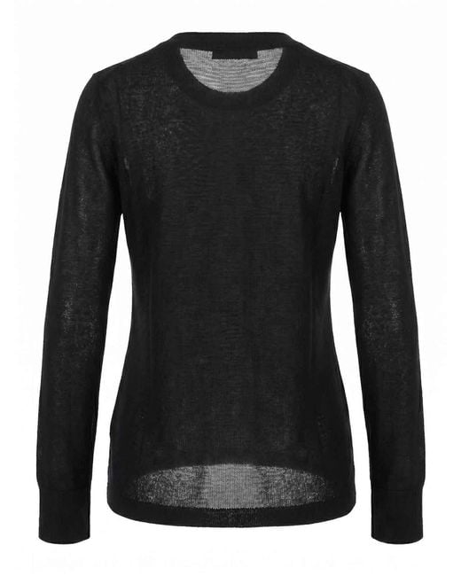 Malo Black Round Neck Sweater