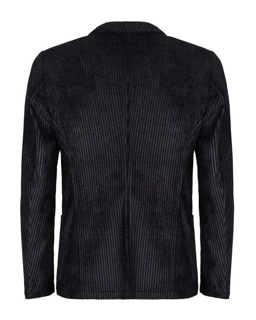 Emporio Armani Black Single-Breasted Blazer Jacket for men