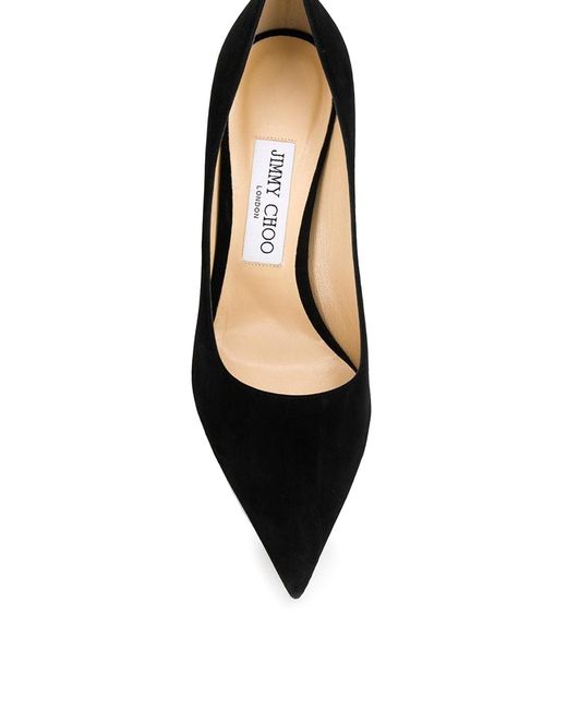 Jimmy Choo Black Love 85 Suede Pumps