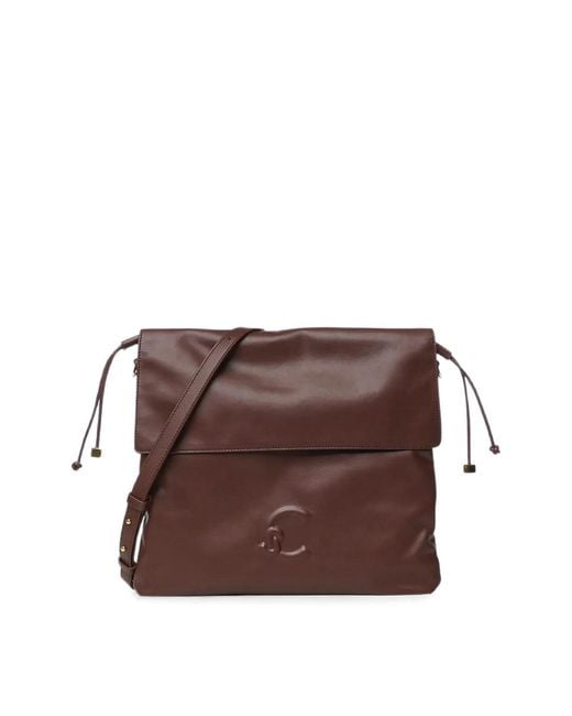 Coccinelle Brown Handbag Smooth Leather Berry