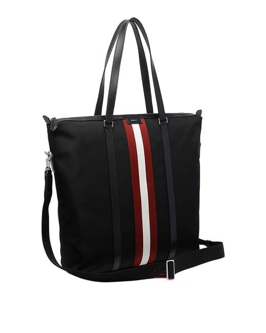 Bally Black Code Tote Bag for men