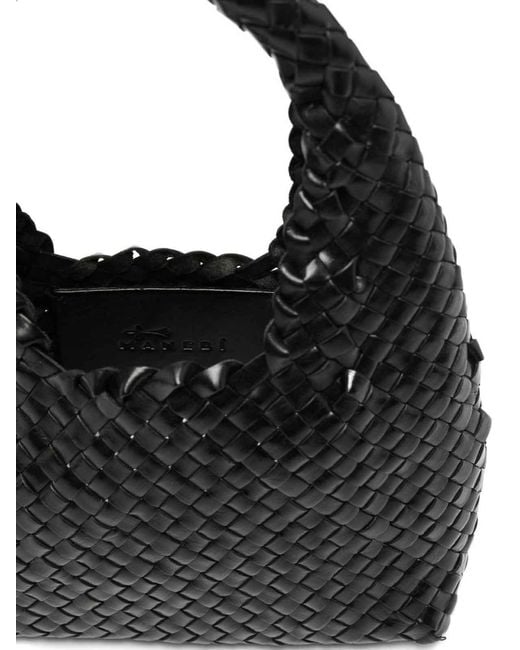 Manebí Black Halfmoon Leather Handbag