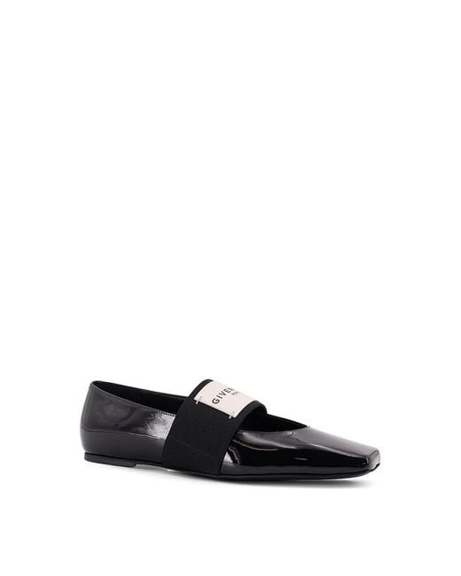 Givenchy Black Patent Leather Ballet Flats