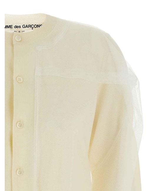 Comme des Garçons Natural Tulle Cardigan