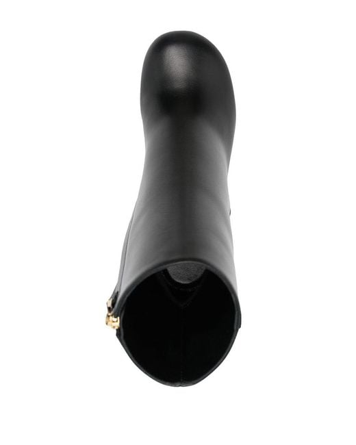 Givenchy 4g Cube Heel Pointy Ankle Boot In Black Leather