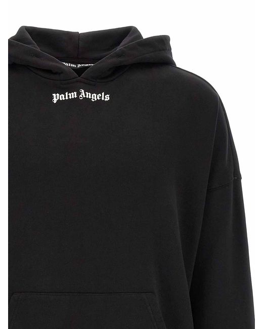 Palm Angels Black Hoodie for men