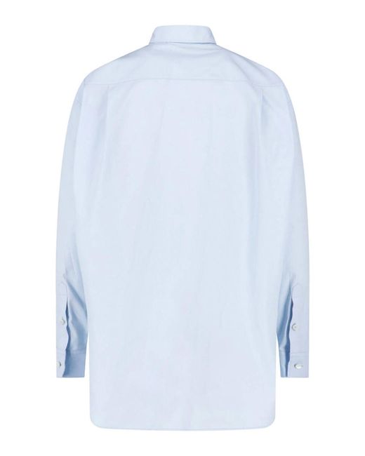 Jil Sander Blue Cotton Shirt
