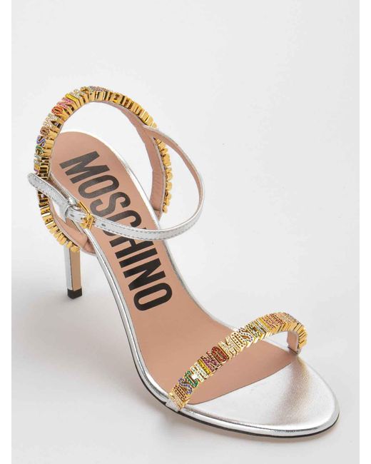 Moschino Metallic Sandals