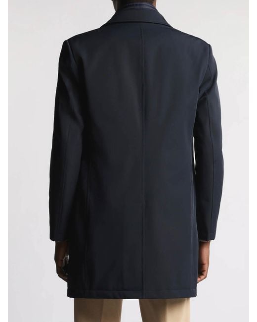 Fay Blue Double -Breasted Coat for men