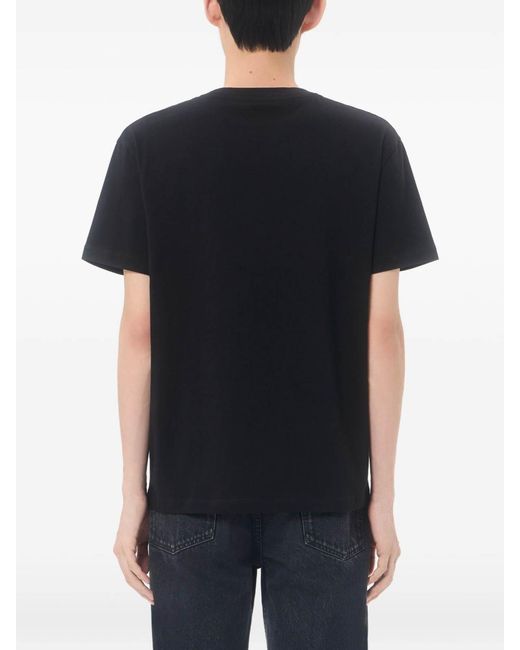 Valentino Garavani Black Cotton T-Shirt With Vgold for men