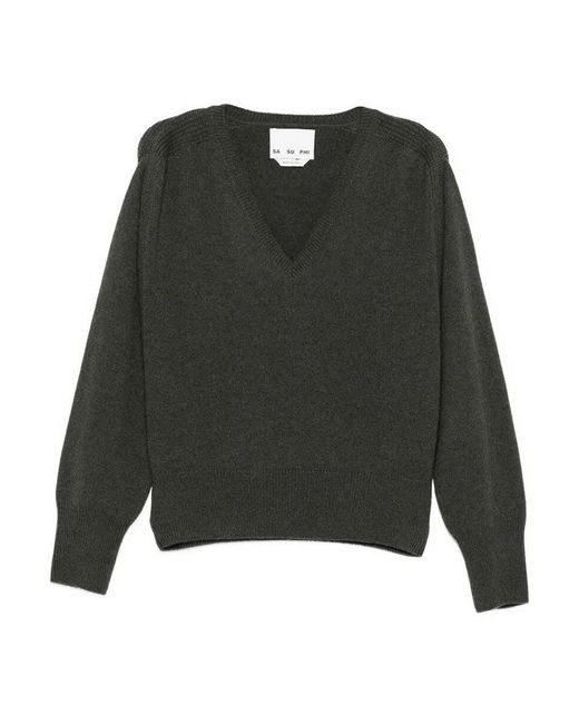 Sa Su Phi Green V-Neck Sweater