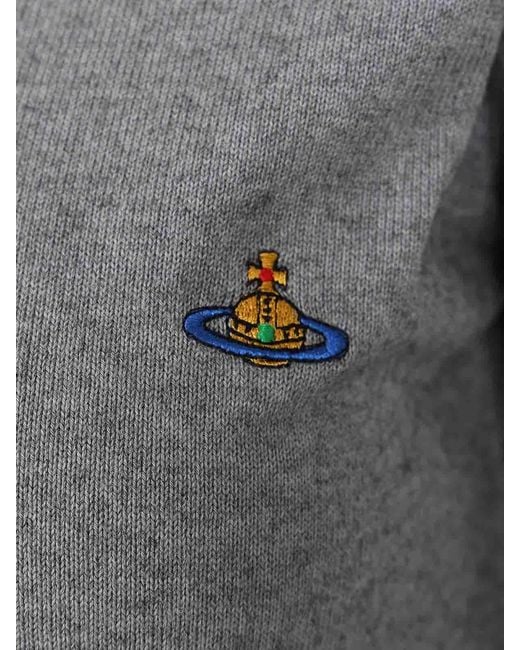 Vivienne Westwood Gray Beatrice Cotton And Cashmere Sweater