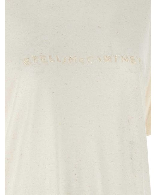 Stella McCartney White Beads Embroidery T-Shirt