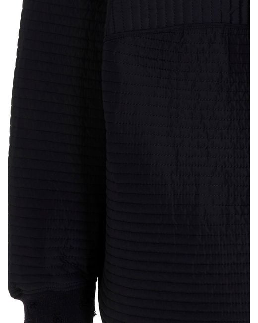Khrisjoy Blue Chore Quilted Stripes Down Jacket for men
