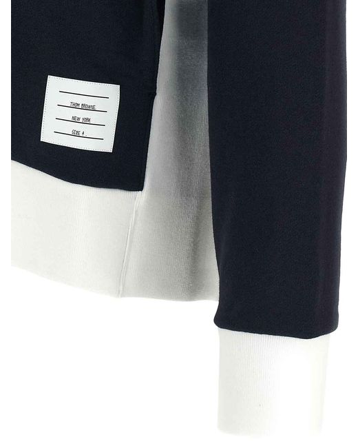 Thom Browne Blue '4 Bar' Insert Hoodie for men