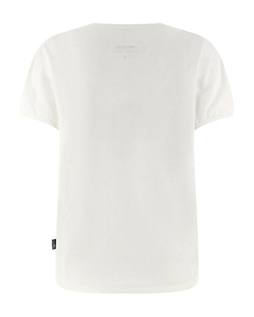 MM6 by Maison Margiela White Arc Print T-Shirt
