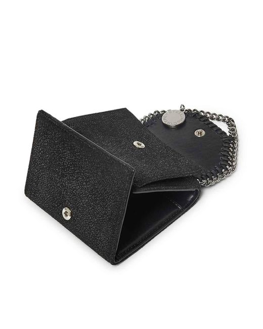 Stella McCartney Black Falabella Tri-Fold Wallet