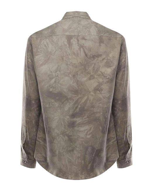 Giuliano Galiano Gray Kito Viscose Shirt for men