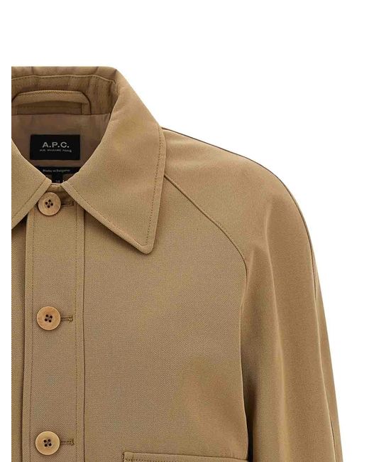A.P.C. Brown Cotton And Wool Jacket