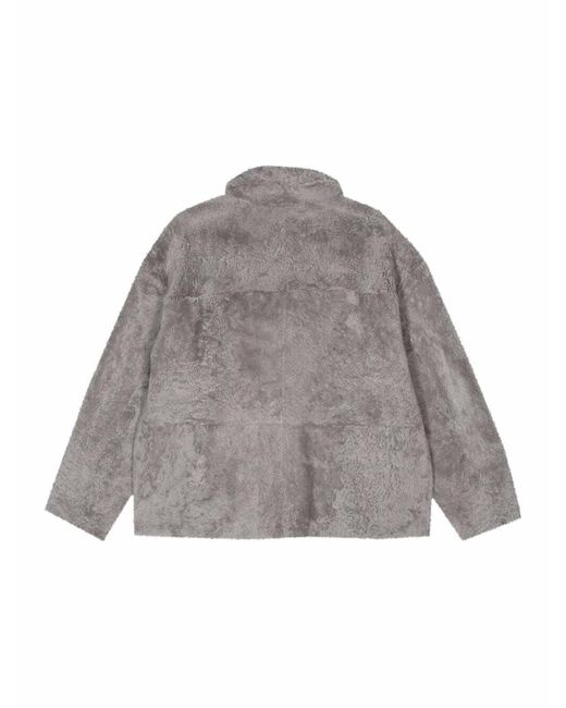 Desa Nineteenseventytwo Gray Shearling Jacket