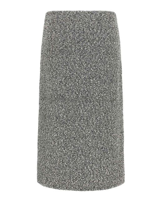 Tory Burch Gray Tweed Skirt