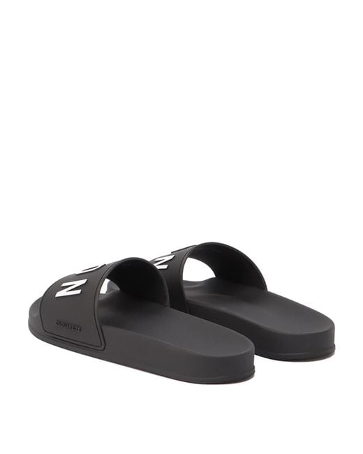 DSquared² Black Flip Flops for men