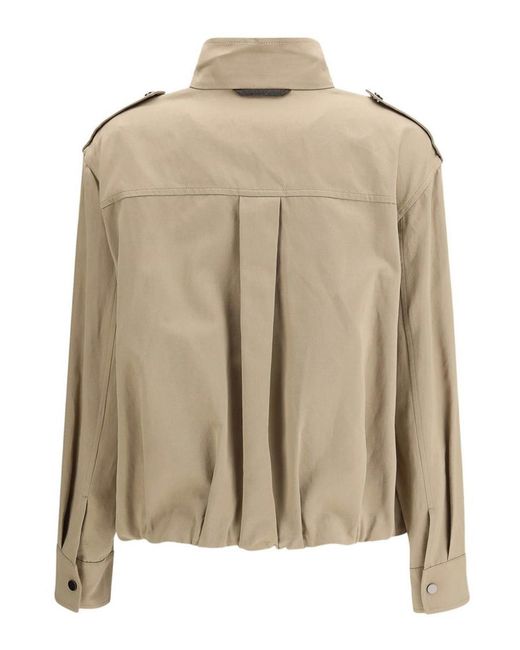 Brunello Cucinelli Natural Jacket With Pockets