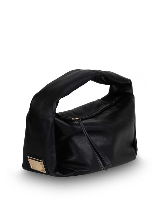 Dolce & Gabbana Black Handbag With Logo Plaque